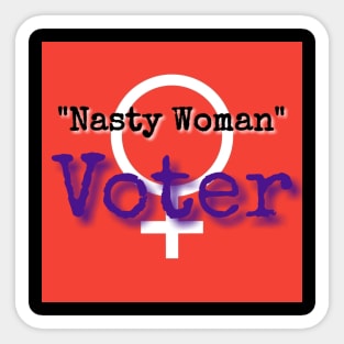 Nasty woman voter purple Sticker